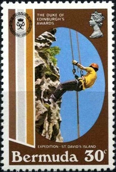 30 c — mountain climbing, St. David's Island (Expedition)