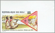 Scouts with a torch and a monkey, imperforate