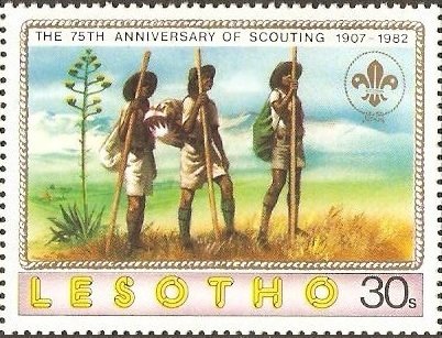 Three scouts on a trek