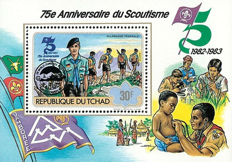 Scouts from Germany, overprint