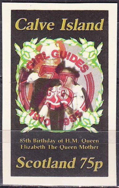 Girl Guides Overprint in Red