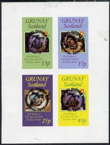 85th Birthday Queen Mother; Girl Guides Overprint