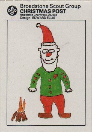 Scout Christmas Post (Santa with fire)