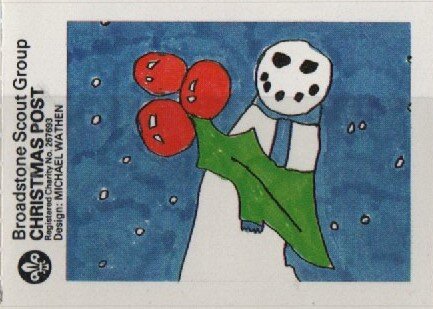 Scout Christmas Post (snowman and berries)