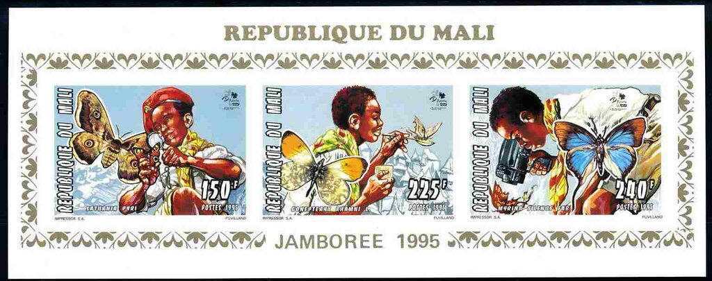 Jamboree 1995, Scouts and Butterflies; imperf