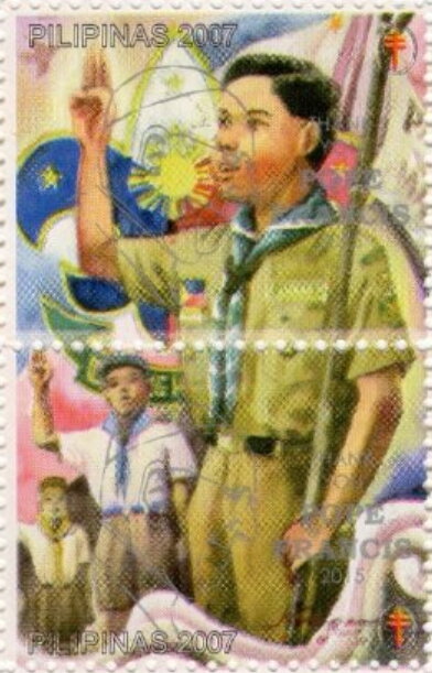 One Hundred Years of Scouting Overprinted Pope Francis 2015