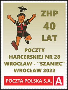 ZHP 40 years of Poczta Harcerska No. 28 Wrocław - "Szaniec"