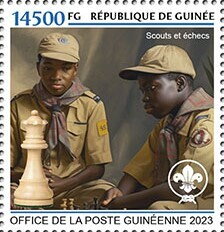 Scouts playing chess